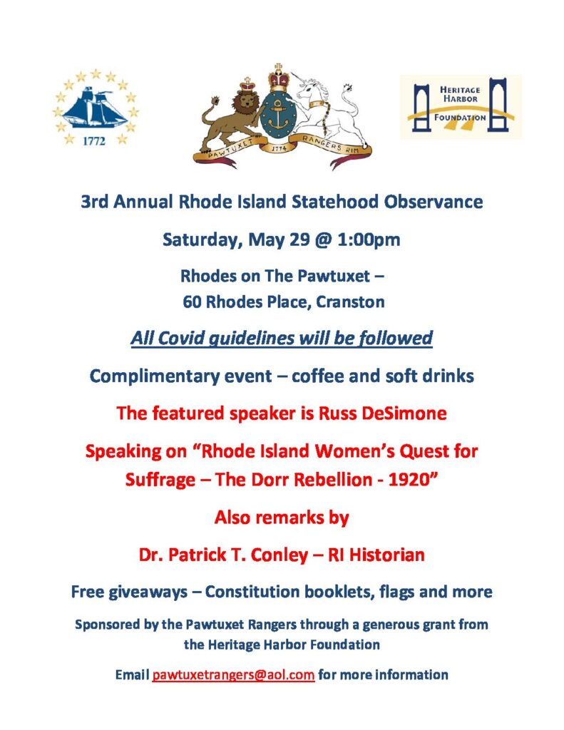 3rd Annual Rhode Island Statehood Observance